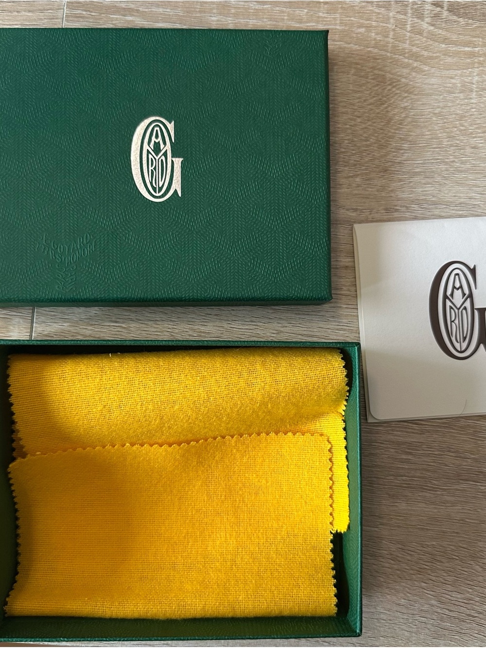 Goyard Card Wallet Box & dust cloth